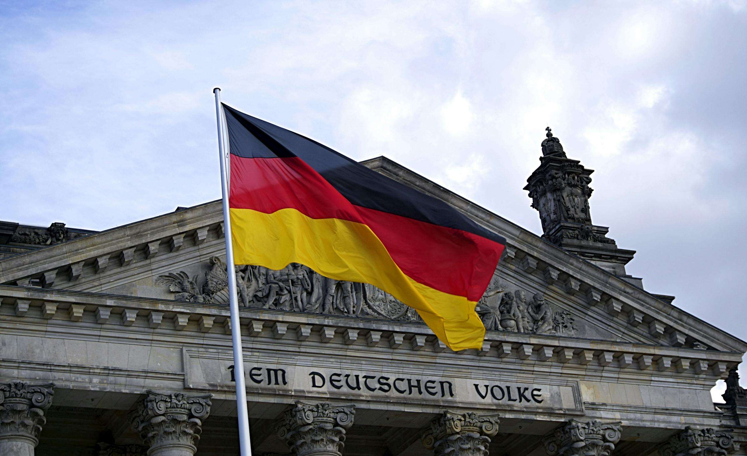 Germany Flag in Front of Building